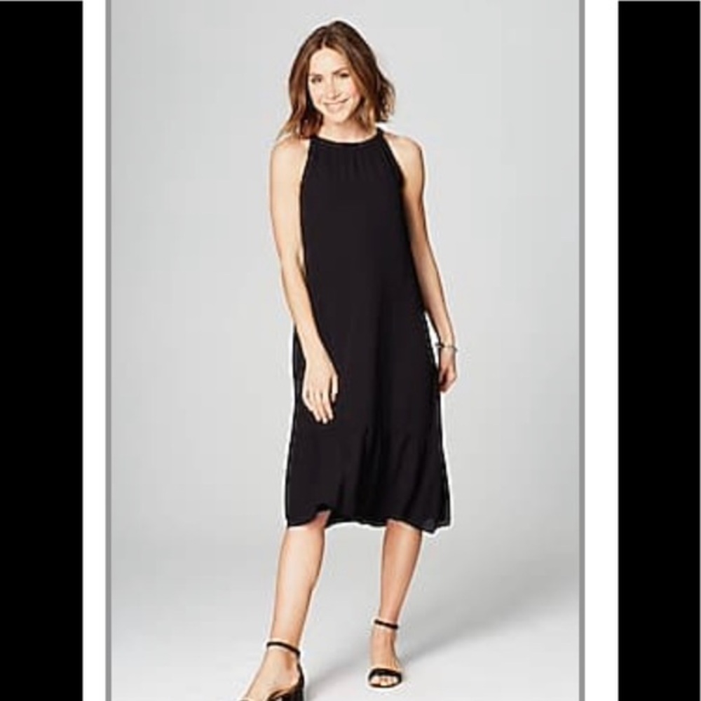 J. Jill Classic Black Midi Dress